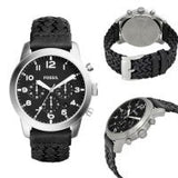 Fossil Pilot 54 Chronograph Black Dial Black Leather Strap Watch for Men - FS5181 Authentic Buy Shop Now