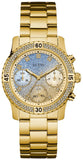 Guess Confetti Diamonds Gold Dial Gold Steel Strap Watch for Women - W0774L2 Authentic Buy Shop Now