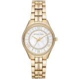 Michael Kors Lauryn Mother of Pearl White Dial Gold Steel Strap Watch for Women - MK3899 Authentic Buy Shop Now