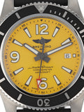 Breitling Superocean II Automatic 44mm Yellow Dial Silver Steel Strap Watch for Men - A17367021I1A1 Authentic Buy Shop Now