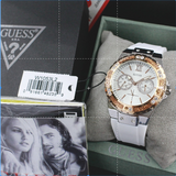 Guess Limelight White Dial White Rubber Strap Watch for Women - W1053L2 Authentic Buy Shop Now