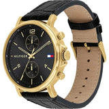 Tommy Hilfiger Daniel Black Dial Black Leather Strap Watch for Men - 1710417 Authentic Buy Shop Now
