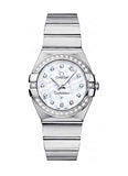 Omega Constellation Quartz Diamonds Silver Dial Silver Steel Strap Watch for Women - 123.15.27.60.55.004 Authentic Buy Shop Now