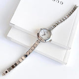 Gucci Diamantissima Quartz Diamonds White Dial Silver Steel Strap Watch For Women - YA141503 Authentic Buy Shop Now