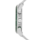 Lacoste Neoheritage Chronograph Green Dial Silver Steel Strap Watch for Men - 2011255 Authentic Buy Shop Now