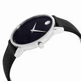 Movado Museum Classic Black Dial Black Leather Strap Watch for Men - 0607194 Authentic Buy Shop Now