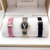 Versace V Virtus Quartz Black Dial Gold Steel Strap Watch For Women - VET300121 Authentic Buy Shop Now