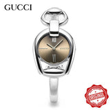 Gucci Horsebit Collection Quartz Brown Dial Silver Steel Strap Watch For Women - YA139501 Authentic Buy Shop Now