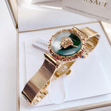 Versace Palazzo Empire Greca Green Dial Gold Mesh Bracelet Watch for Women - VEDV00819 Authentic Buy Shop Now