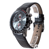 Hugo Boss Rafale Chronograph Grey Dial Black Leather Strap Watch For Men - HB1513445 Authentic Buy Shop Now