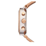 Michael Kors Parker Chronograph White Dial Tan Leather Strap Watch for Women - MK5633 Authentic Buy Shop Now
