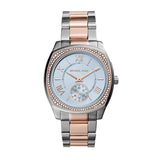 Michael Kors Bryn Quartz Blue Dial Two Tone Steel Strap Watch For Women - MK6136 Authentic Buy Shop Now