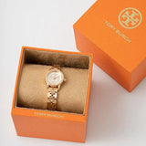 Tory Burch Reva Rose Gold Dial Rose Gold Steel Strap Watch for Women - TBW4043 Authentic Buy Shop Now