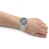Calvin Klein Minimal Grey Dial Silver Mesh Bracelet Watch for Men - K3M21124 Authentic Buy Shop Now