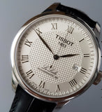 Tissot Le Locle Powermatic 80 Silver Dial Black Leather Strap Watch For Men - T006.407.16.033.00 Authentic Buy Shop Now