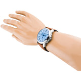 Fossil Grant Chronograph Blue Dial Brown Leather Strap Watch for Men - FS5184 Authentic Buy Shop Now