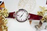 Versace Olympo Crystal Gleam White Dial Purple Leather Strap Watch for Women - VAN010016 Authentic Buy Shop Now