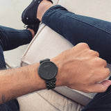Emporio Armani Gianni T Bar Analog Black Dial Black Steel Strap Watch For Men - AR11299 Authentic Buy Shop Now