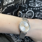 Guess Chelsea Quartz Silver Dial Silver Mesh Strap Watch For Women - W0647L6 Authentic Buy Shop Now