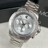 Movado Series 800 Chronograph Silver Dial Silver Steel Strap Watch For Men - 2600111 Authentic Buy Shop Now