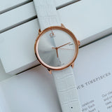 Calvin Klein Accent White Dial White Leather Strap Watch for Men - K2Y2X6KW Authentic Buy Shop Now