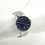 Emporio Armani Renato Blue Dial Silver Steel Strap Watch for Men - AR11180 Authentic Buy Shop Now