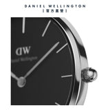 Daniel Wellington Classic Petite York Black Dial Brown Leather Strap Watch For Women - DW00100182 Authentic Buy Shop Now