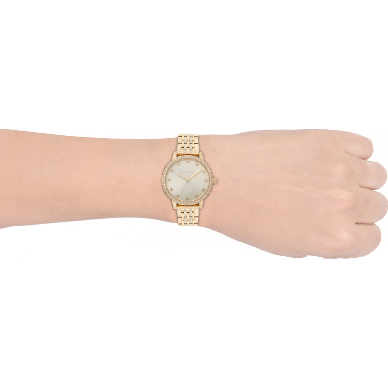 Michael Kors Melissa Quartz Gold Dial Gold Steel Strap Watch for Women - MK4368 Authentic Buy Shop Now