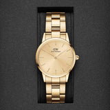 Daniel Wellington Iconic Link Unitone Gold Dial Gold Steel Strap Watch For Women - DW00100403 Authentic Buy Shop Now