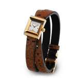 Gucci G Frame White Dial Brown Leather Strap Watch For Women - YA128523 Authentic Buy Shop Now