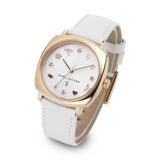 Marc Jacobs Mandy White Dial White Leather Strap Watch for Women - MJ8678 Authentic Buy Shop Now