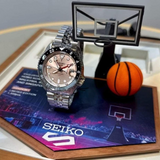 Seiko 5 Sports GMT Thong Sia Limited Edition Brown Dial Silver Steel Strap Watch for Men - SSK043K1 Authentic Buy Shop Now