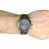 Hugo Boss Rafale Chronograph Black Dial Black Leather Strap Watch For Men - 1513456 Authentic Buy Shop Now