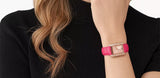 Michael Kors Emery Quartz Diamonds Rose Gold Dial Pink Leather Strap Watch For Women - MK2984 Authentic Buy Shop Now