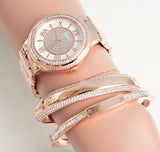 Guess Madison Diamonds White Dial Rose Gold Steel Strap Watch for Women - W0637L3 Authentic Buy Shop Now