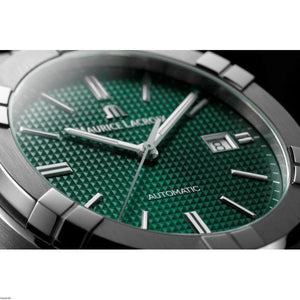 Maurice Lacroix Aikon Automatic Green Dial Silver Steel Strap Watch for Men - AI1807-SS002-630-1 Authentic Buy Shop Now
