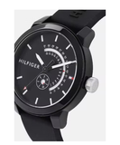 Tommy Hilfiger Denim Quartz Black Dial Black Rubber Strap Watch for Men - 1791483 Authentic Buy Shop Now