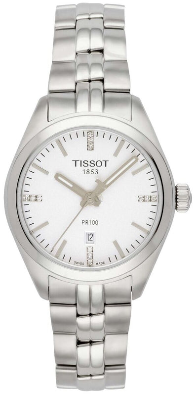 Tissot T Classic PR 100 Lady Silver Dial Watch For Women - T101.210.11.036.00 Authentic Buy Shop Now