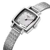 Tissot Lovely Square Silver Dial Silver Mesh Bracelet Watch For Women - T058.109.11.036.00 Authentic Buy Shop Now