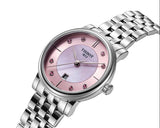Tissot T Classic Carson Premium Pink Dial Silver Steel Strap Watch for Women - T122.210.11.159.00 Authentic Buy Shop Now