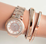 Guess Madison Diamonds White Dial Rose Gold Steel Strap Watch for Women - W0637L3 Authentic Buy Shop Now