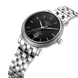 Tissot T Classic Carson Premium Automatic Lady Black Dial Silver Steel Strap Watch for Women - T122.207.11.051.00 Authentic Buy Shop Now