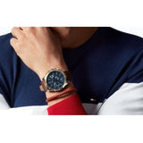 Tommy Hilfiger London Chronograph Blue Dial Brown Leather Strap Watch for Men - 1791532 Authentic Buy Shop Now