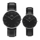 Daniel Wellington Classic Sheffield Black Dial Black Leather Strap Watch For Women - DW00100145 Authentic Buy Shop Now