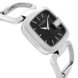 Gucci G Gucci Black Dial Silver Steel Strap Watch For Women - YA125510 Authentic Buy Shop Now