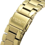 Coach Sport Diamonds Gold Dial Gold Steel Strap Watch for Women - 14502195 Authentic Buy Shop Now