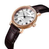 Tissot T Classic Carson Premium White Dial Brown Leather Strap Watch for Women - T122.207.36.033.00 Authentic Buy Shop Now