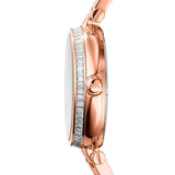 Michael Kors Skylar Maroon Dial Rose Gold Steel Strap Watch for Women - MK6086 Authentic Buy Shop Now