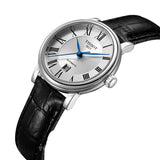 Tissot Carson Premium Automatic Lady Silver Dial Black Leather Strap Watch for Women - T122.207.16.033.00 Authentic Buy Shop Now