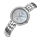 Tissot T Lady Flamingo Diamonds White Dial Silver Steel Strap Watch For Women - T094.210.11.116.01 Authentic Buy Shop Now